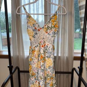 Floral Sundress with Lace Detail